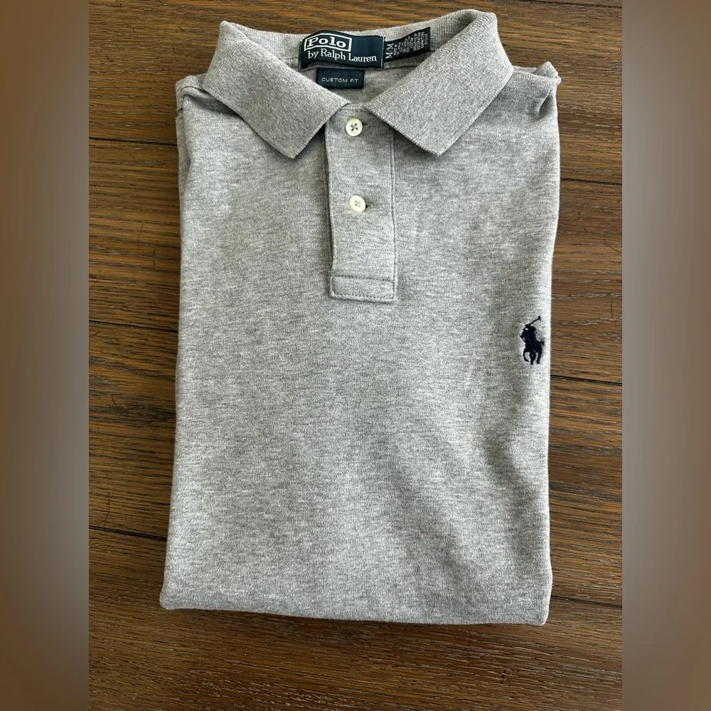 Ralph Lauren Custom Fit Heather‎ Gray Shirt